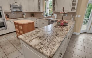 A Blue Dunes Granite kitchen counter